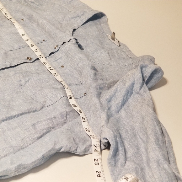 💋 JM collection size 16w blue button down top - Picture 5 of 7